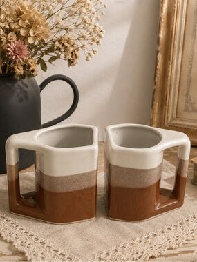 ☕️ Muddy Waters Pottery – Paire de tasses en céramique artisanale no. 59